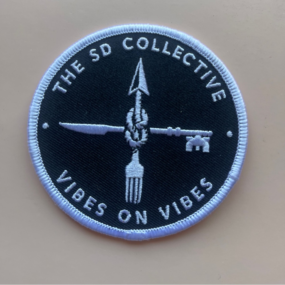 New Black And White California Social Club  3" Embroidery Iron-on Custom Patch
